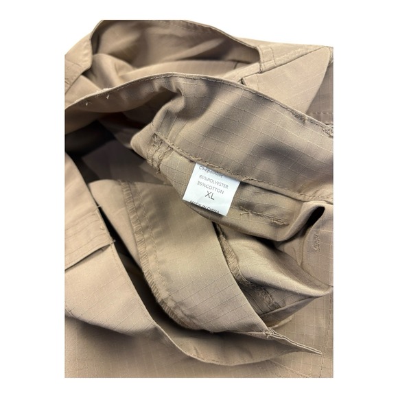 Tactical Outdoor Hiking Pants XL Khaki Ripstop Zip Pockets NWT - Picture 4 of 11